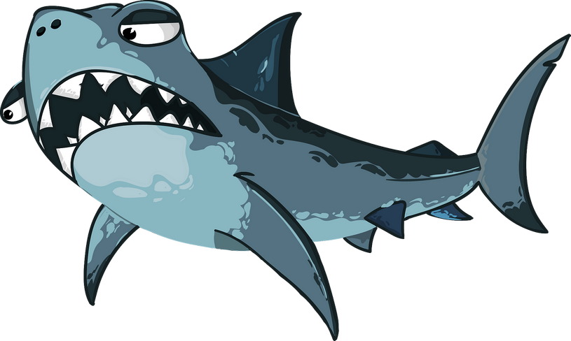 Рисунок злой акулы