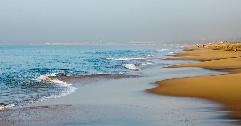 Пляж на побережье Лаккадивского моря, красивый вид