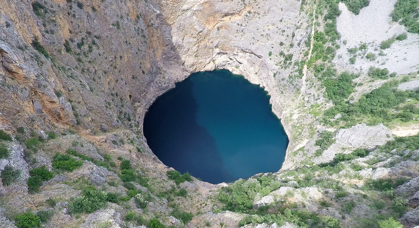Глубочайшее карстовое озеро в Хорватии