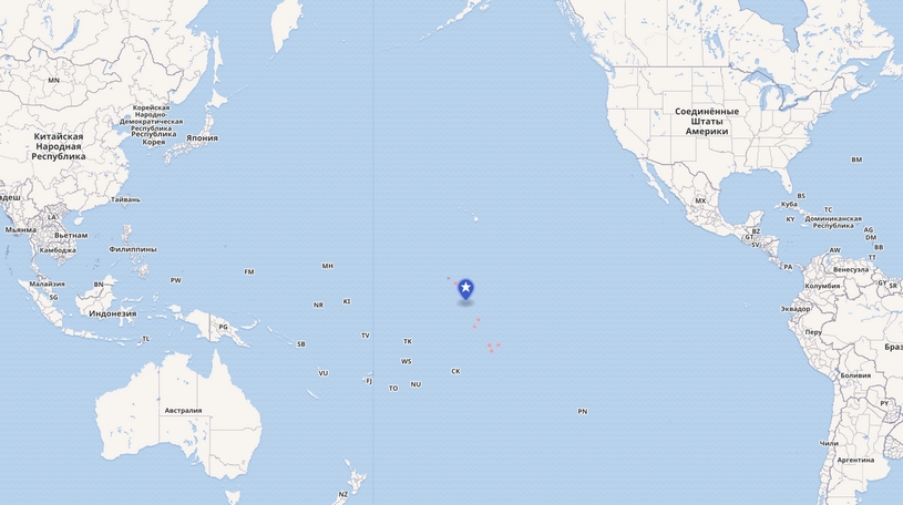Острова Лайн на карте мира