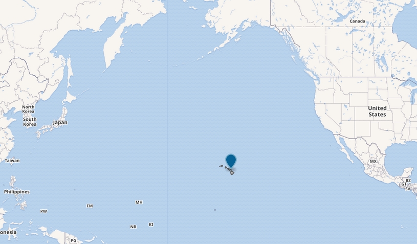Карта, архипелаг Гавайские острова