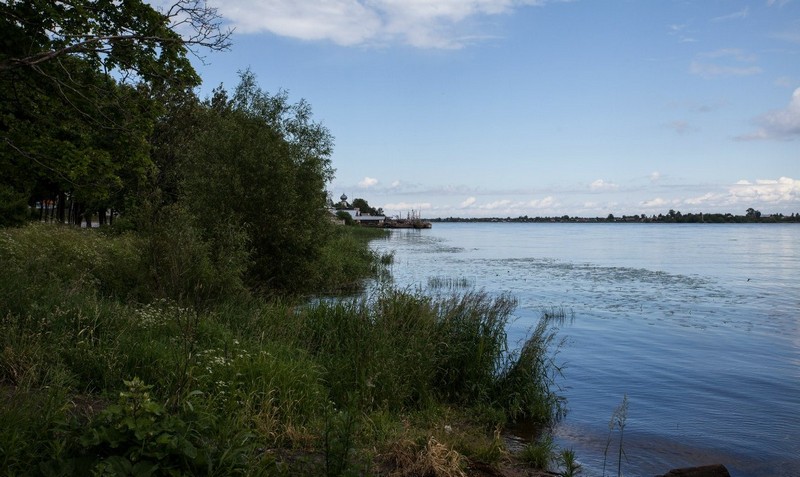 Ладожское озеро, тучи, дождь, Ленинградская область, гроза